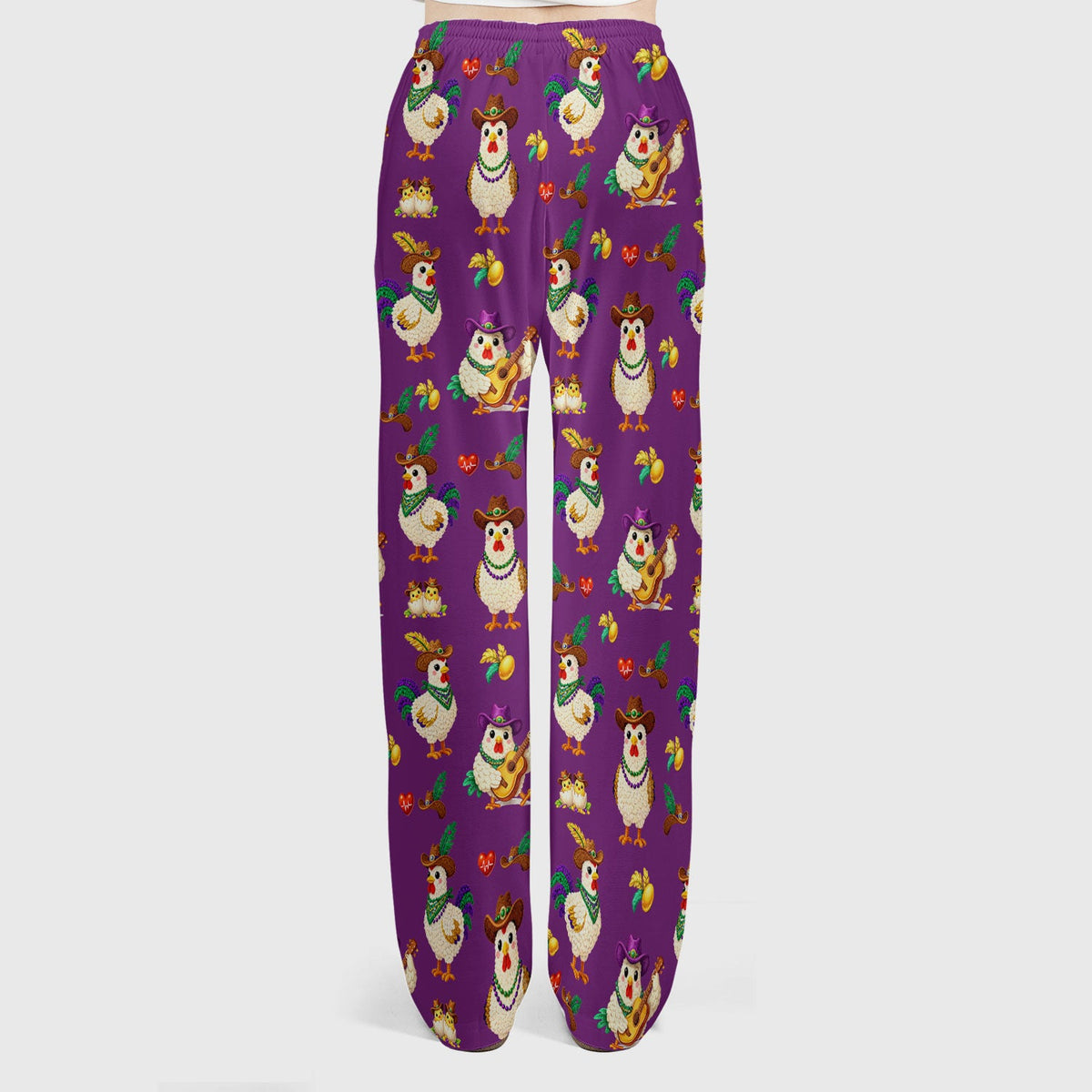 Mardi Gras Rooster Cowboy Nurse Scrub Set