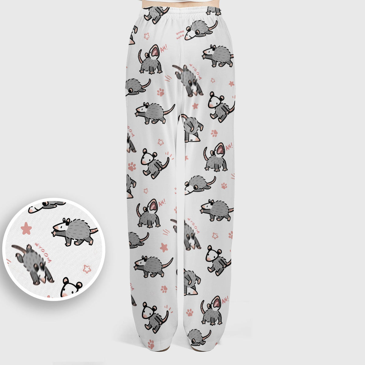 Cartoon Opossum Nurse Scrub Set