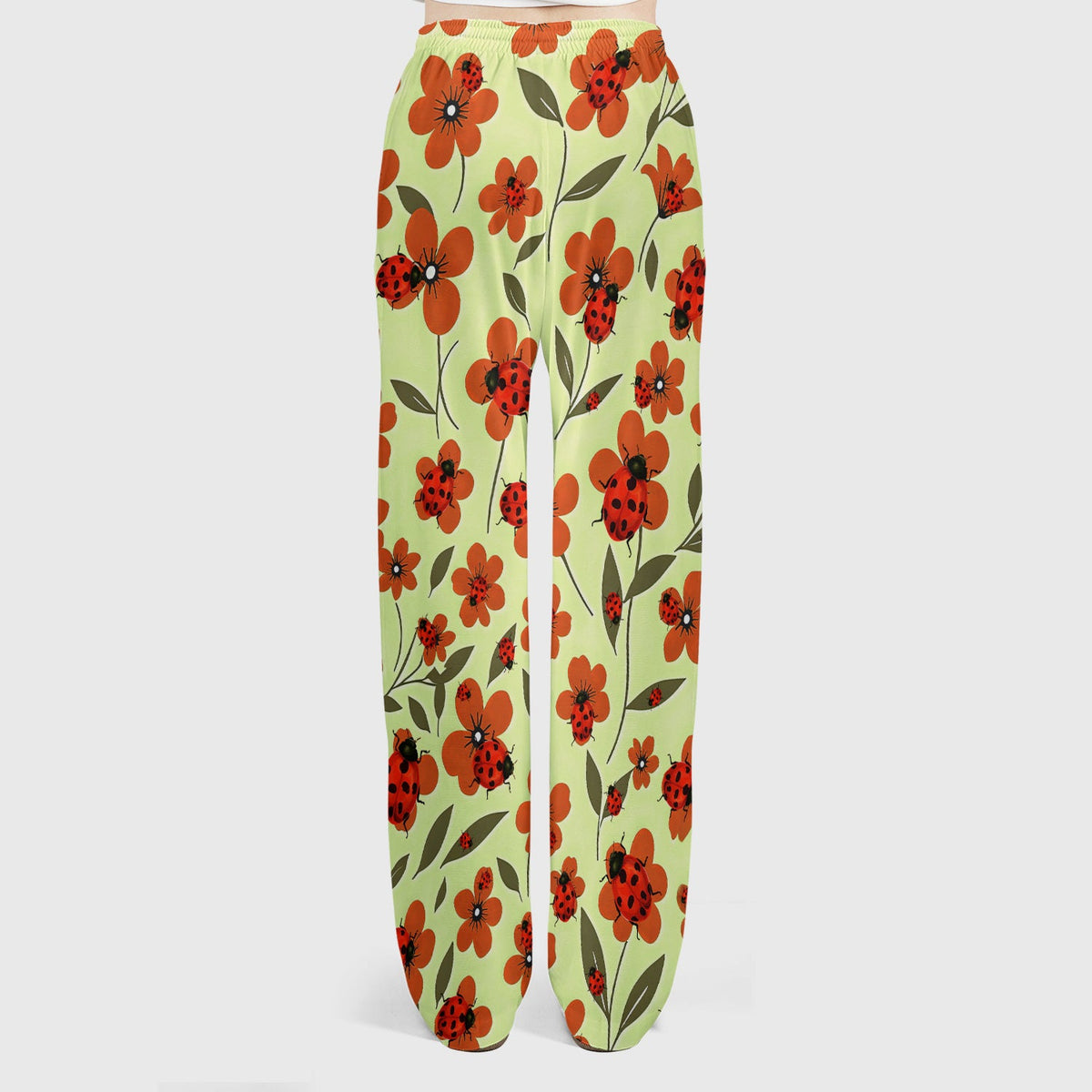 Ladybug Orange Floral Garden Nurse Scrub Set