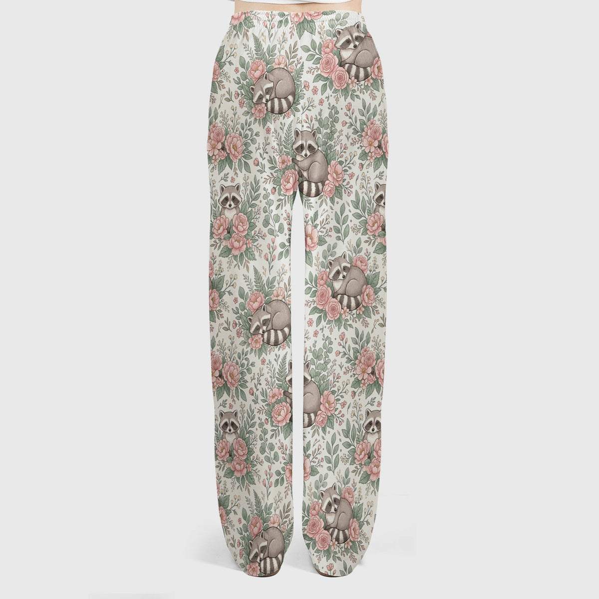 Sleeping Raccoon Rose Garden Nurse Scrub Set