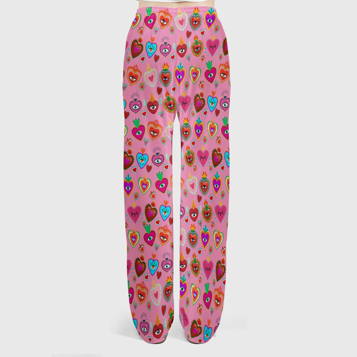 Valentine Colorful Sacred Heart Nurse Scrub Set