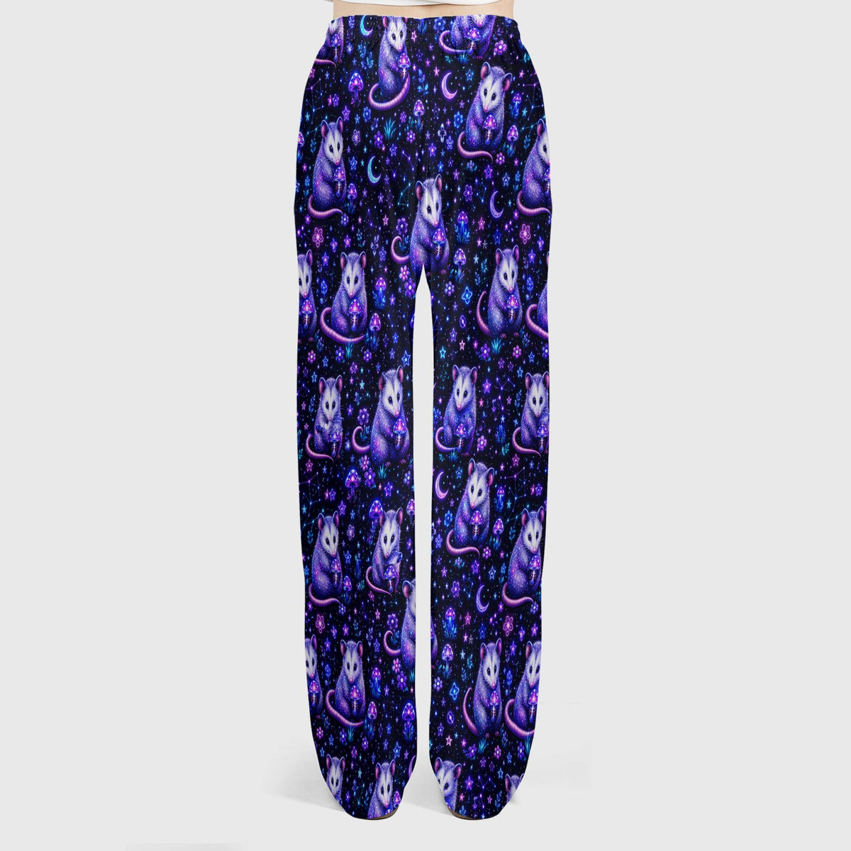 Neon Opossum Mushroom Galaxy Nurse Scrub Set