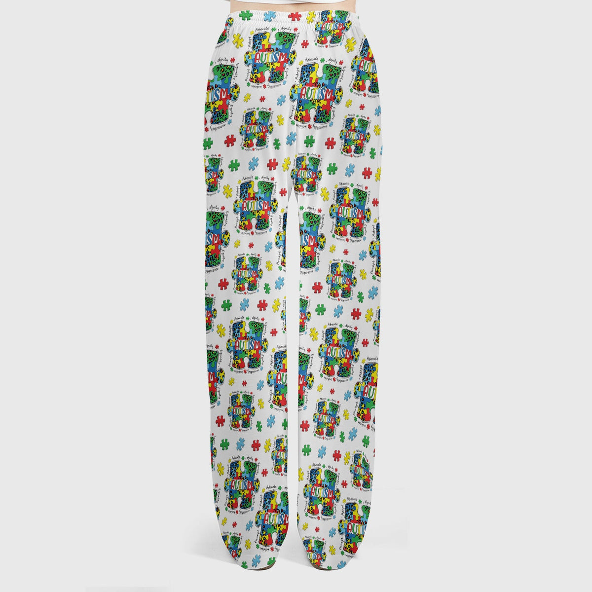 Autism Awareness Puzzle Black White Nurse Scrub Set