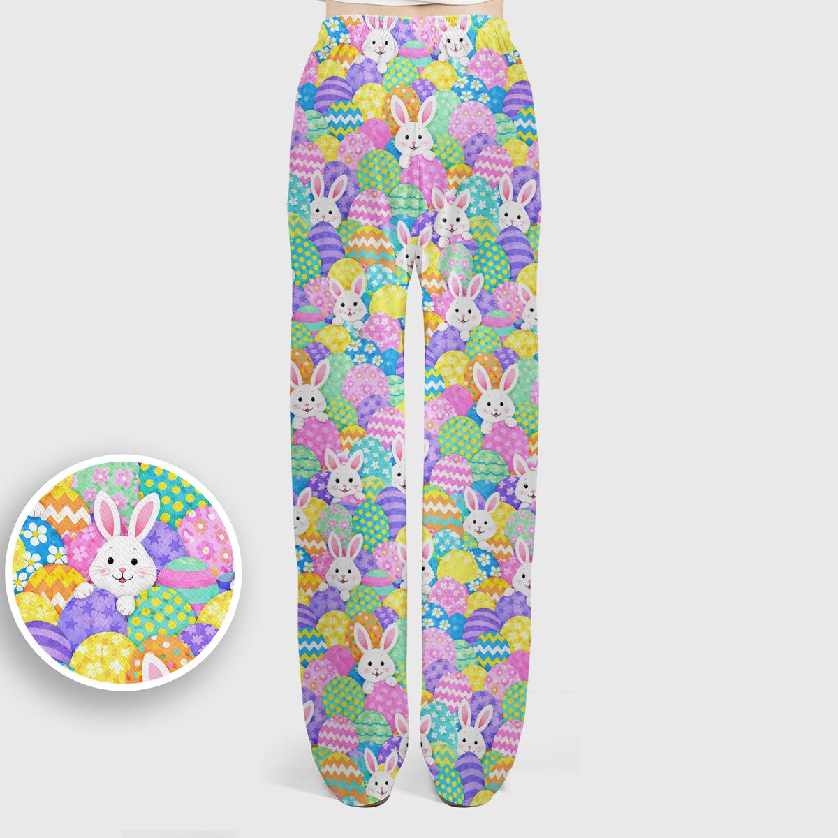 Bunny Colorful Egg Nurse Scrub Set - Easter Gift