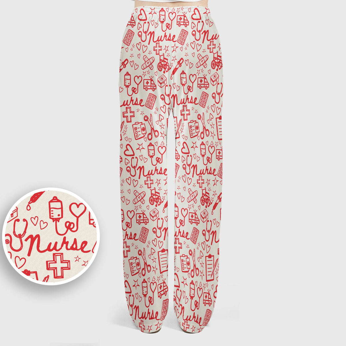 Heart Medical Nurse Scrub Set