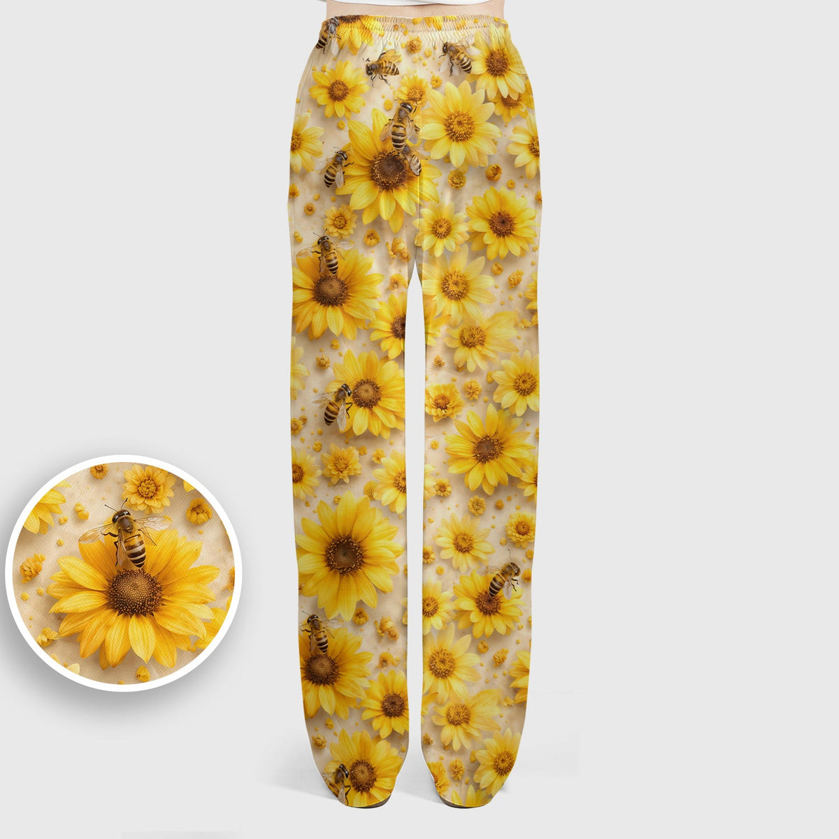 Yellow Sunflower Bee Garden Nurse Scrub Set