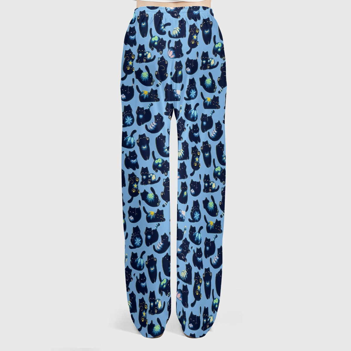 Midnight Black Cat Nurse Scrub Set