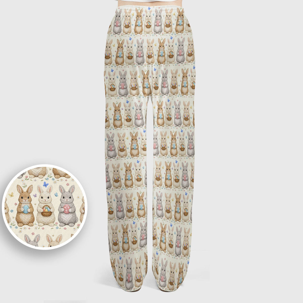 Bunny Basket Pastel Nurse Scrub Set - Easter Gift