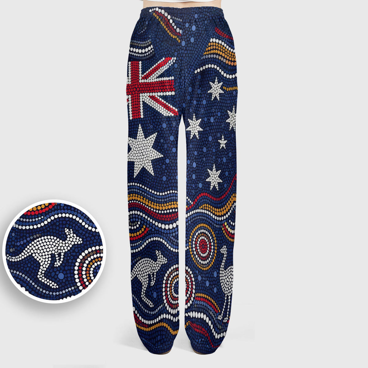Australian Aboriginal Art Pattern Nurse Scrub Set, Kangaroo Dot Nurses Shirt For Women, Breathable Fabrics Nursing Uniform