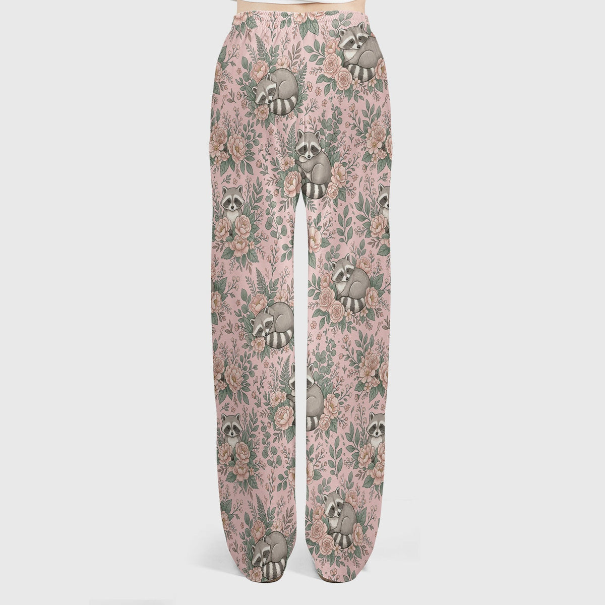 Sleeping Raccoon Rose Garden Nurse Scrub Set