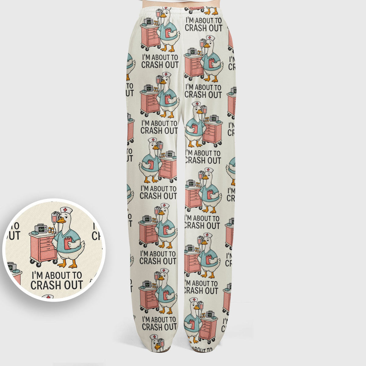 Goose Crash Out Nurse Scrub Set