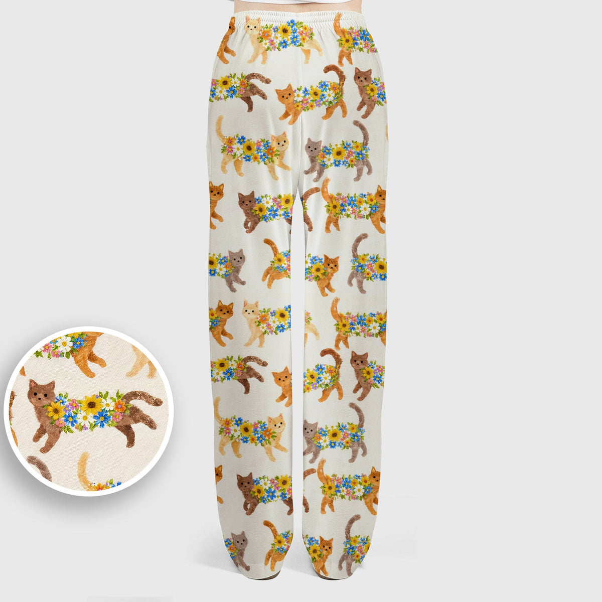 Flower Filled Cat Nurse Scrub Set