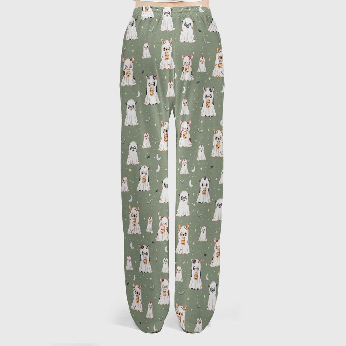 Spooky Farm Animal Ghost Nurse Scrub Set