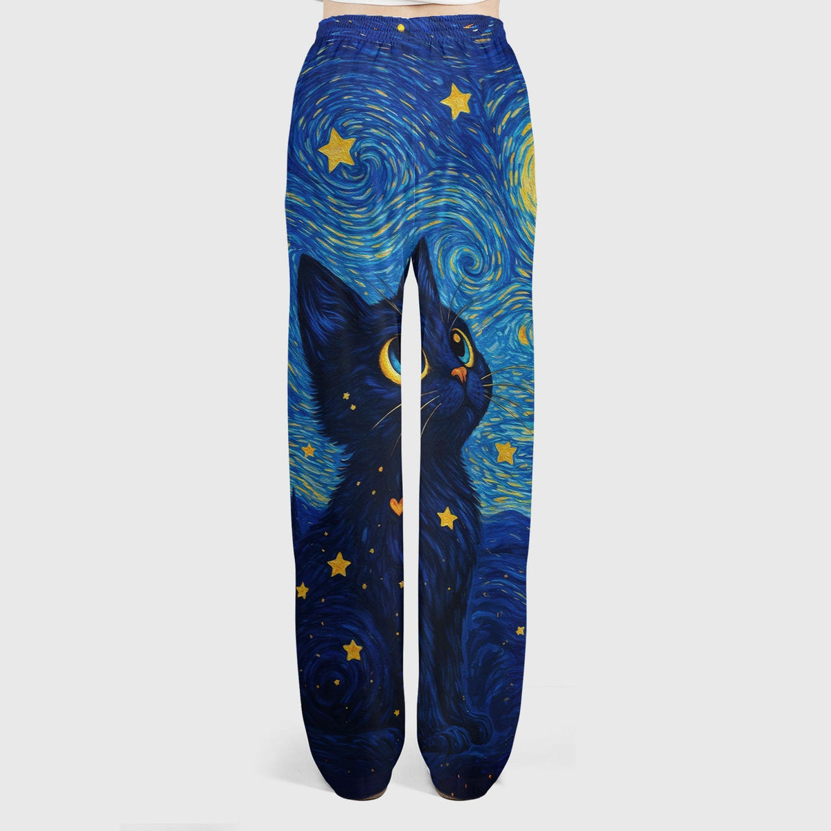 Black Cat Starry Night Nurse Scrub Set