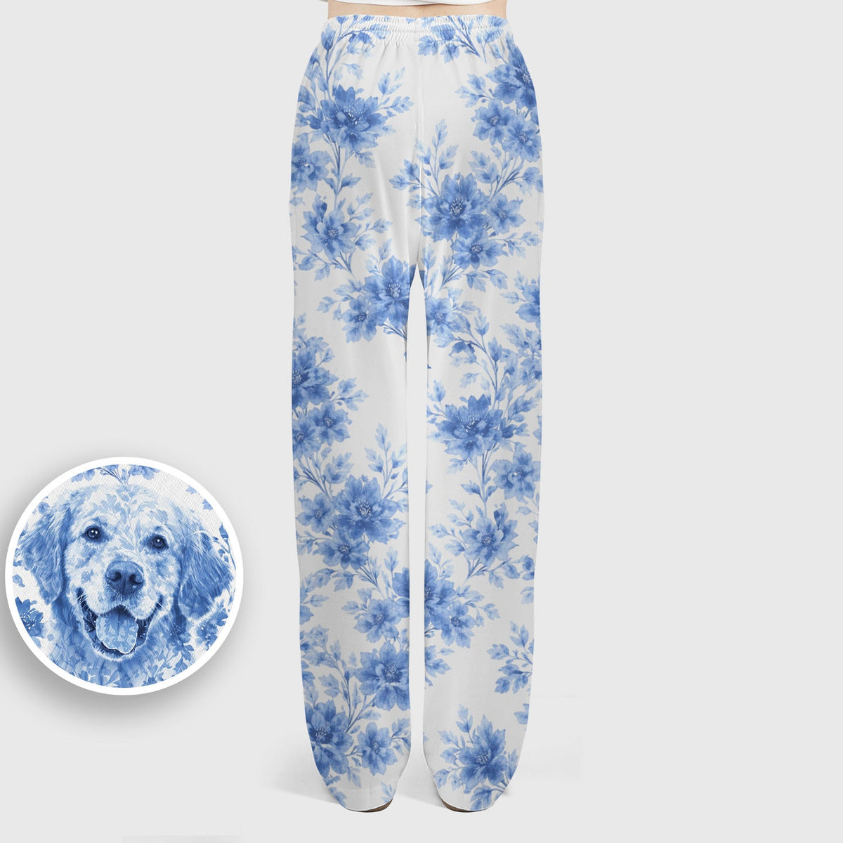 Personalized Pet Photo Floral Scrub Set