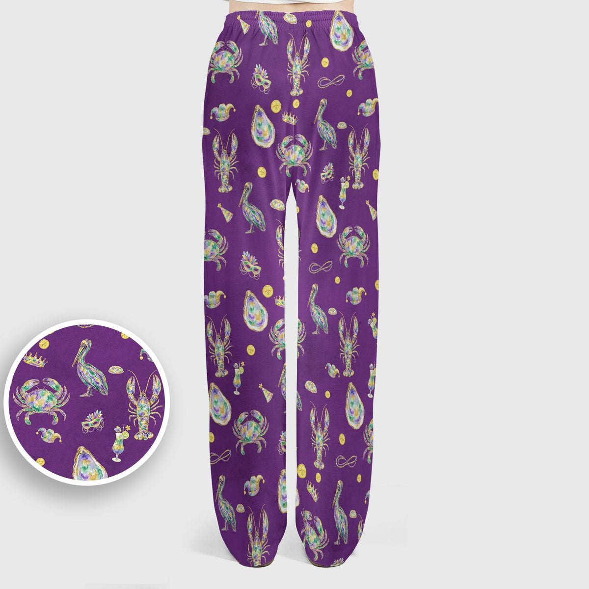 Mardi Gras Seafood Nurse Scrub Set