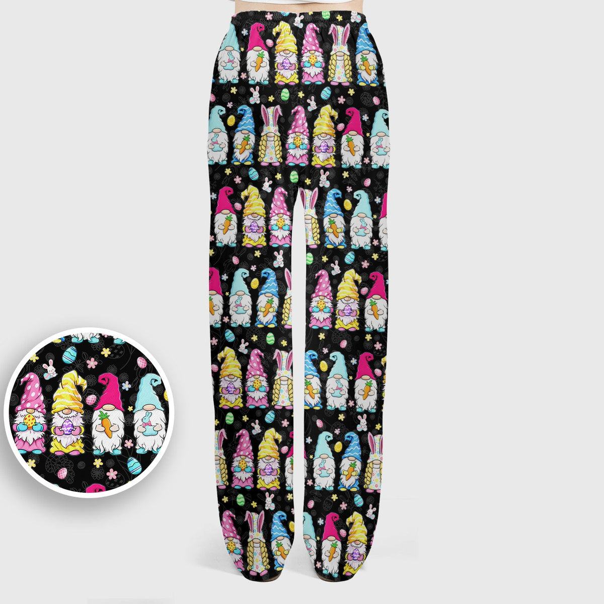 Colorful Easter Gnome Bunny Eggs Nurse Scrub Set