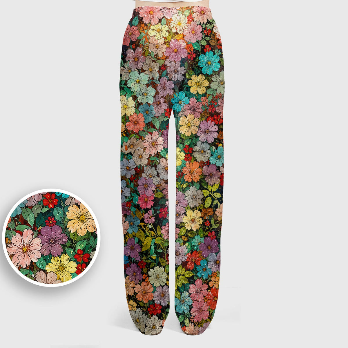 Colorful Wildflower Garden Bloom Pattern Nurse Scrub Set
