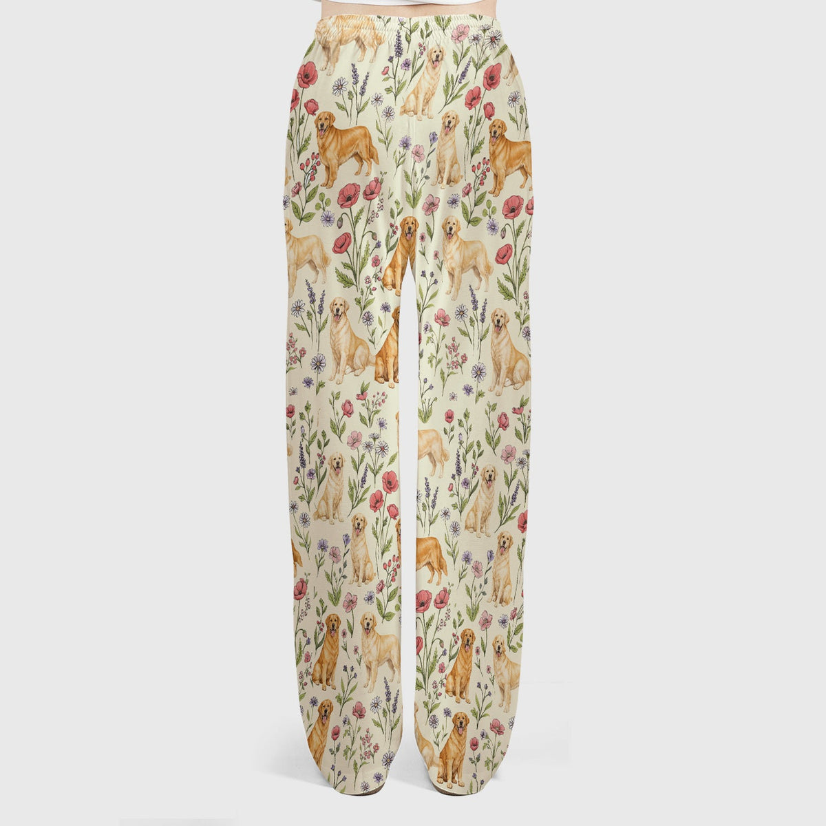 Golden Retriever Floral Nurse Scrub Set