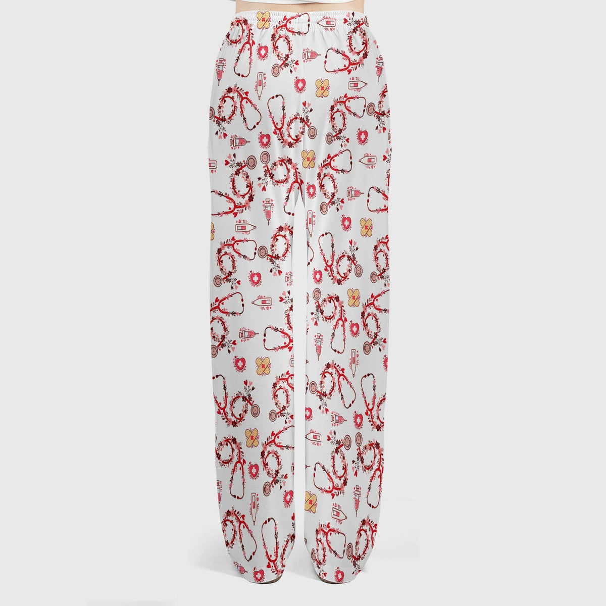 Heart Stethoscope Nurse Scrub Set