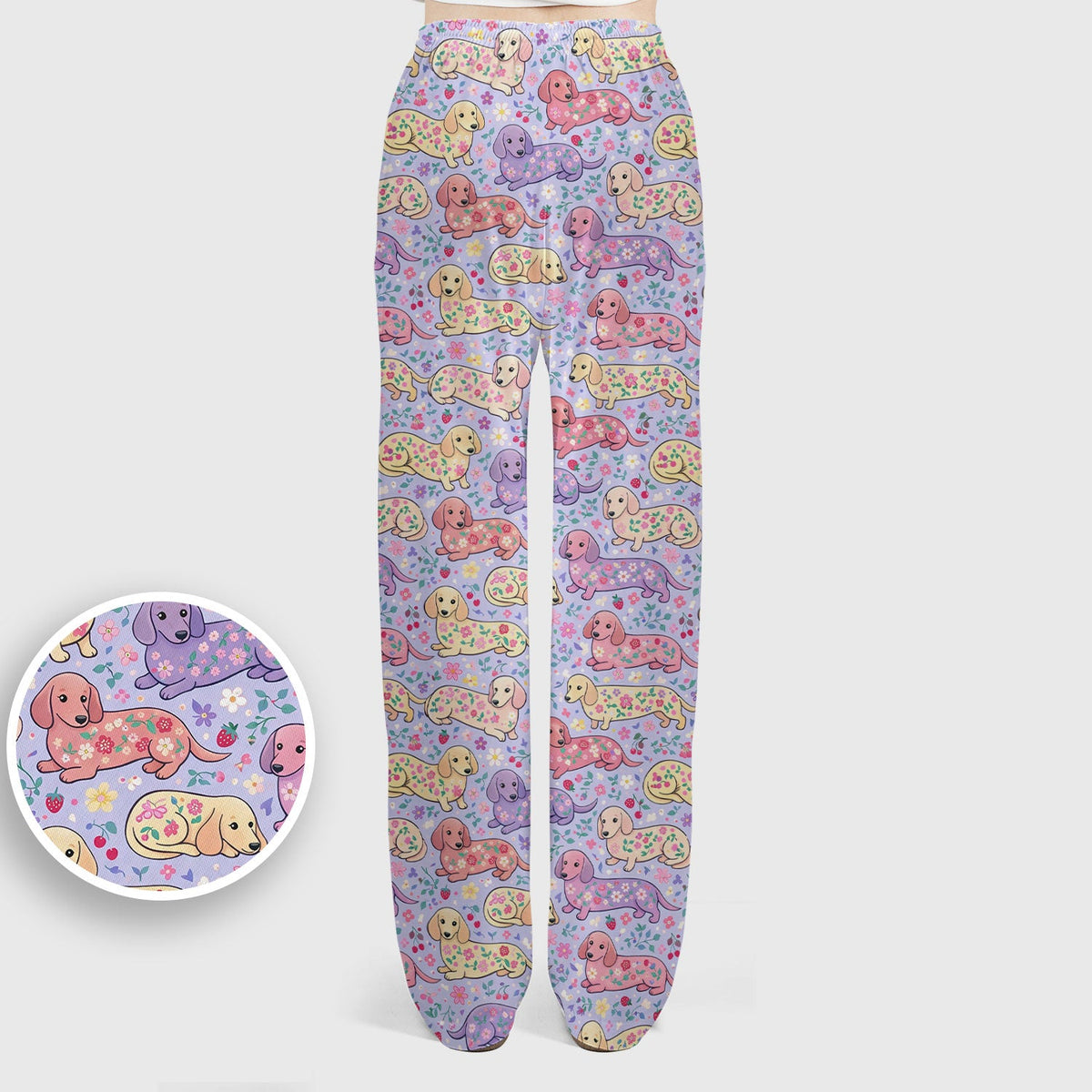 Dachshund Floral Nurse Scrub Set