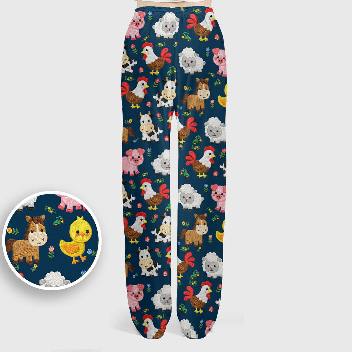 Cartoon Farm Animal Nurse Scrub Set