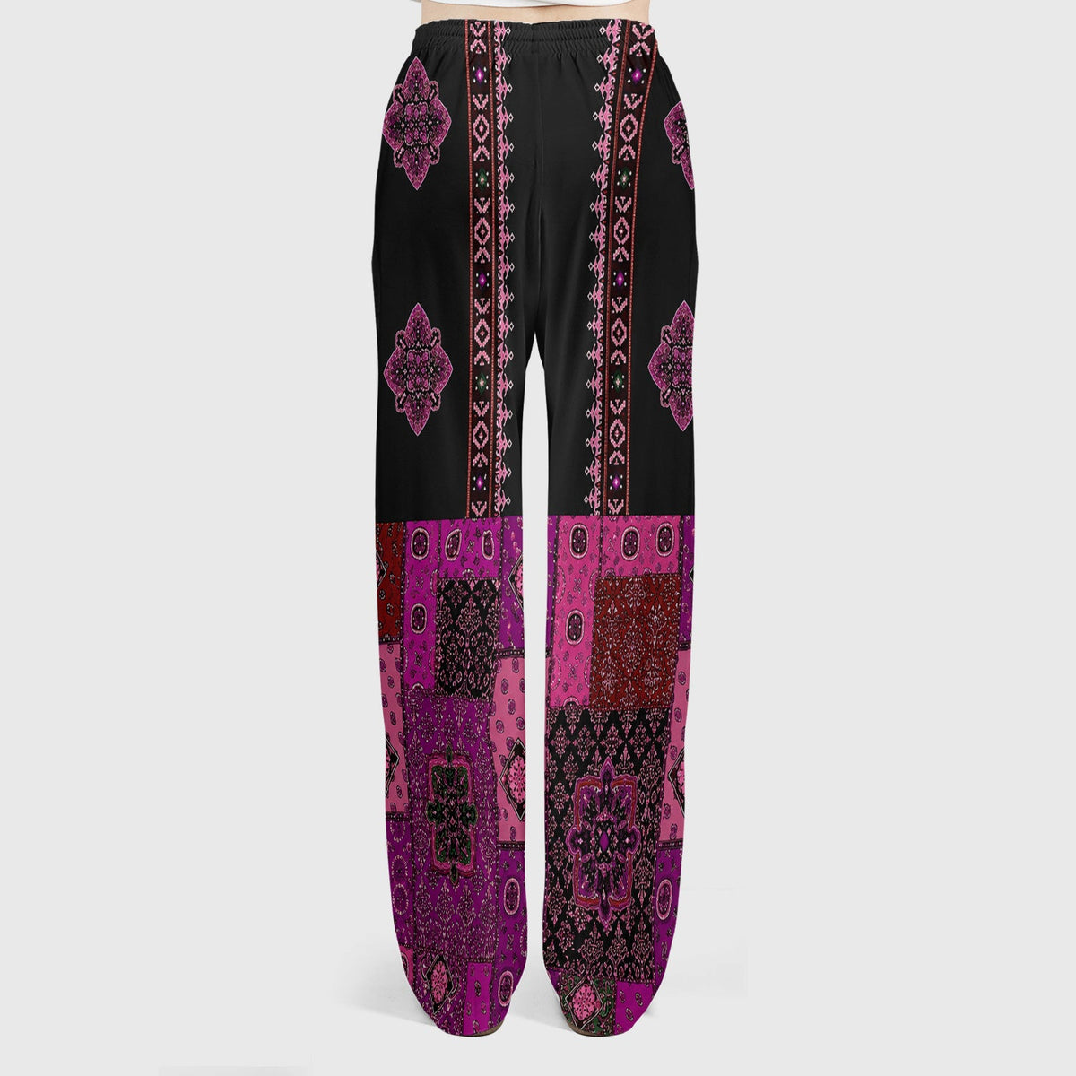 Boho Pink Bandana Patchwork Nurse Scrub Set
