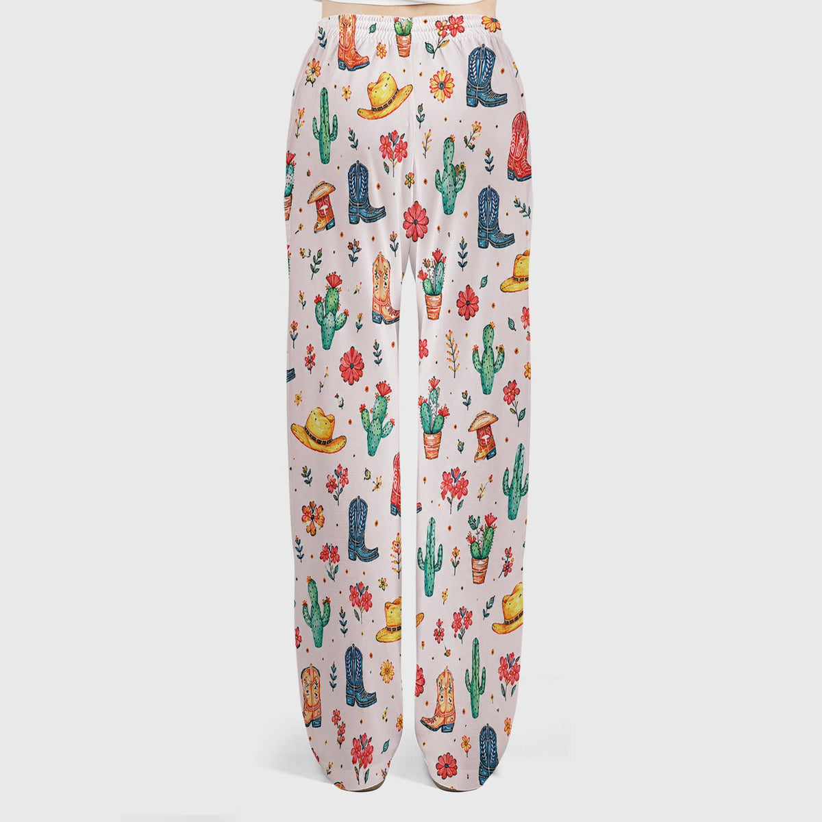 Whimsical Western Cactus Boots Nurse Scrub Set