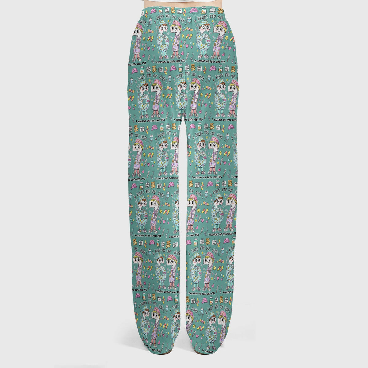 Six Hours Into Shift Beige Nurse Scrub Set