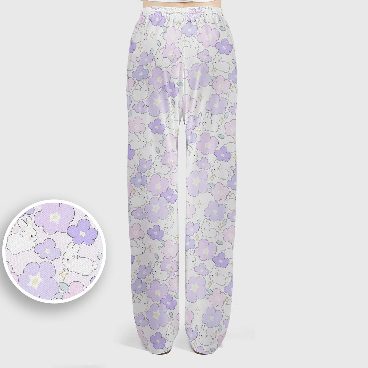 Bunny Floral Pastel Nurse Scrub Set