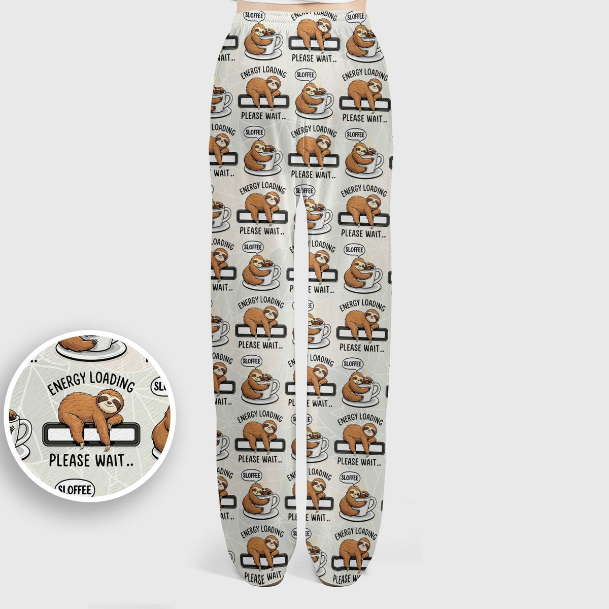 Sloth Coffee Energy Nurse Scrub Set