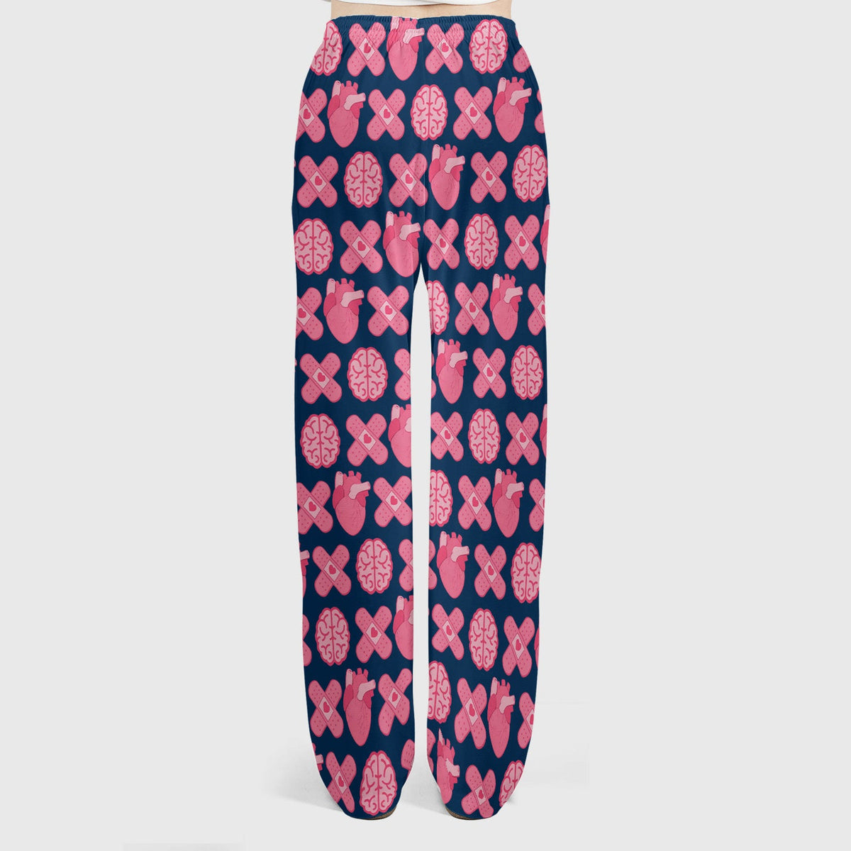 Heart Brain Medical Icon Nurse Scrub Set