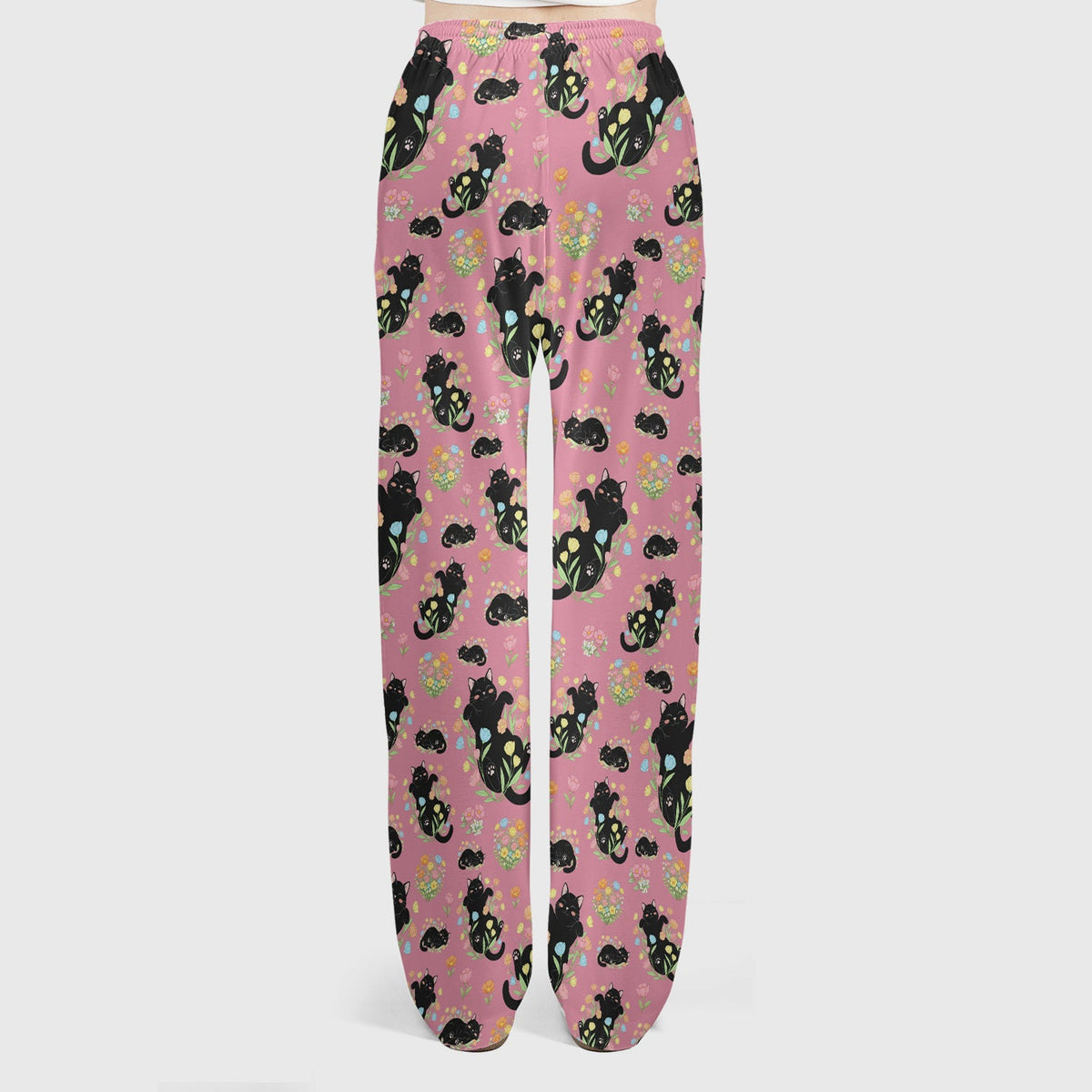 Cats Cute Poses Floral Nurse Scrub Set