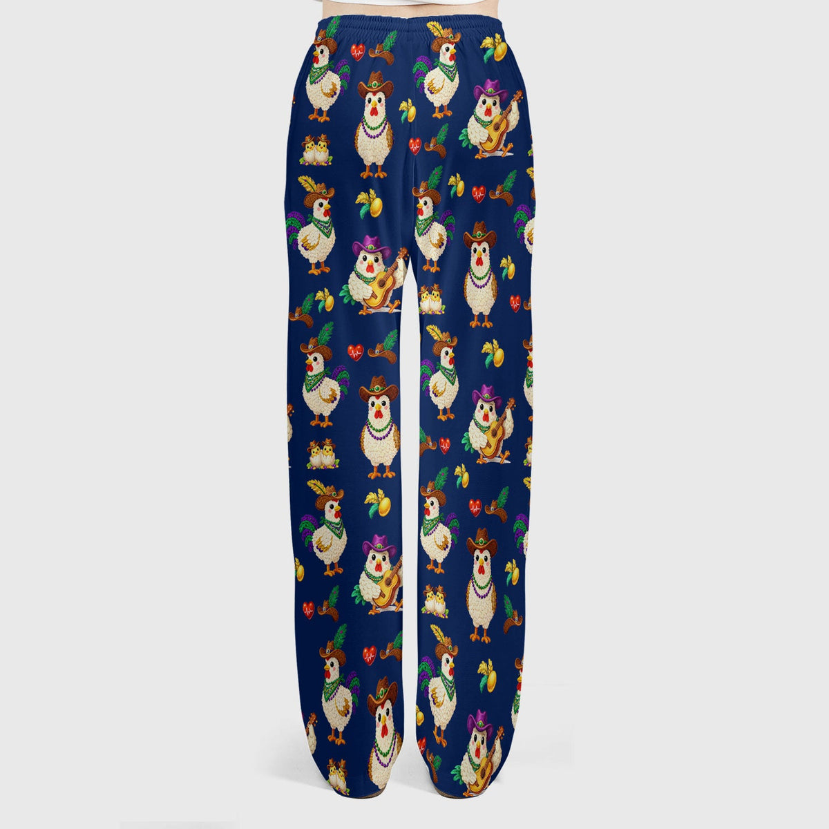 Mardi Gras Rooster Cowboy Nurse Scrub Set