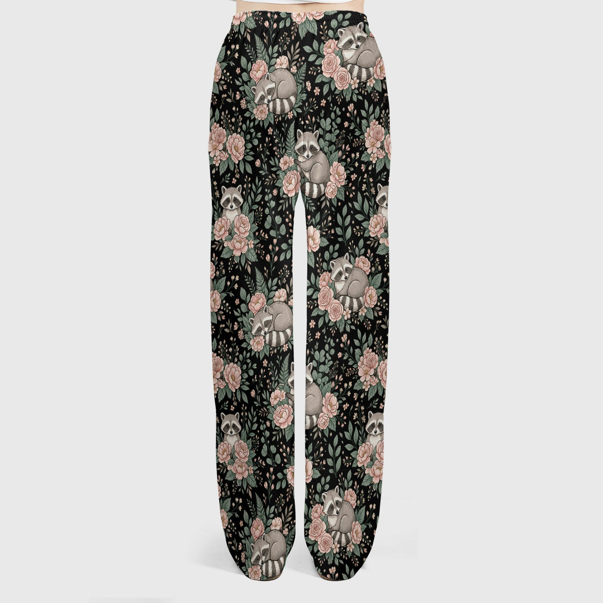 Sleeping Raccoon Rose Garden Nurse Scrub Set