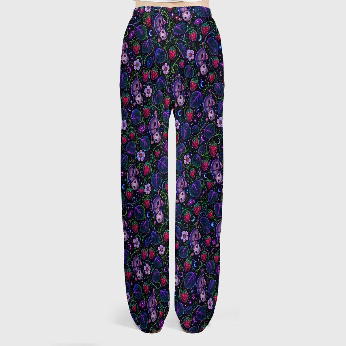 Galaxy Strawberry Opossum Nurse Scrub Set