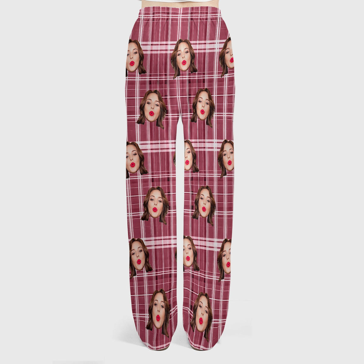Personalized Photo Plaid Nurse Scrub Set