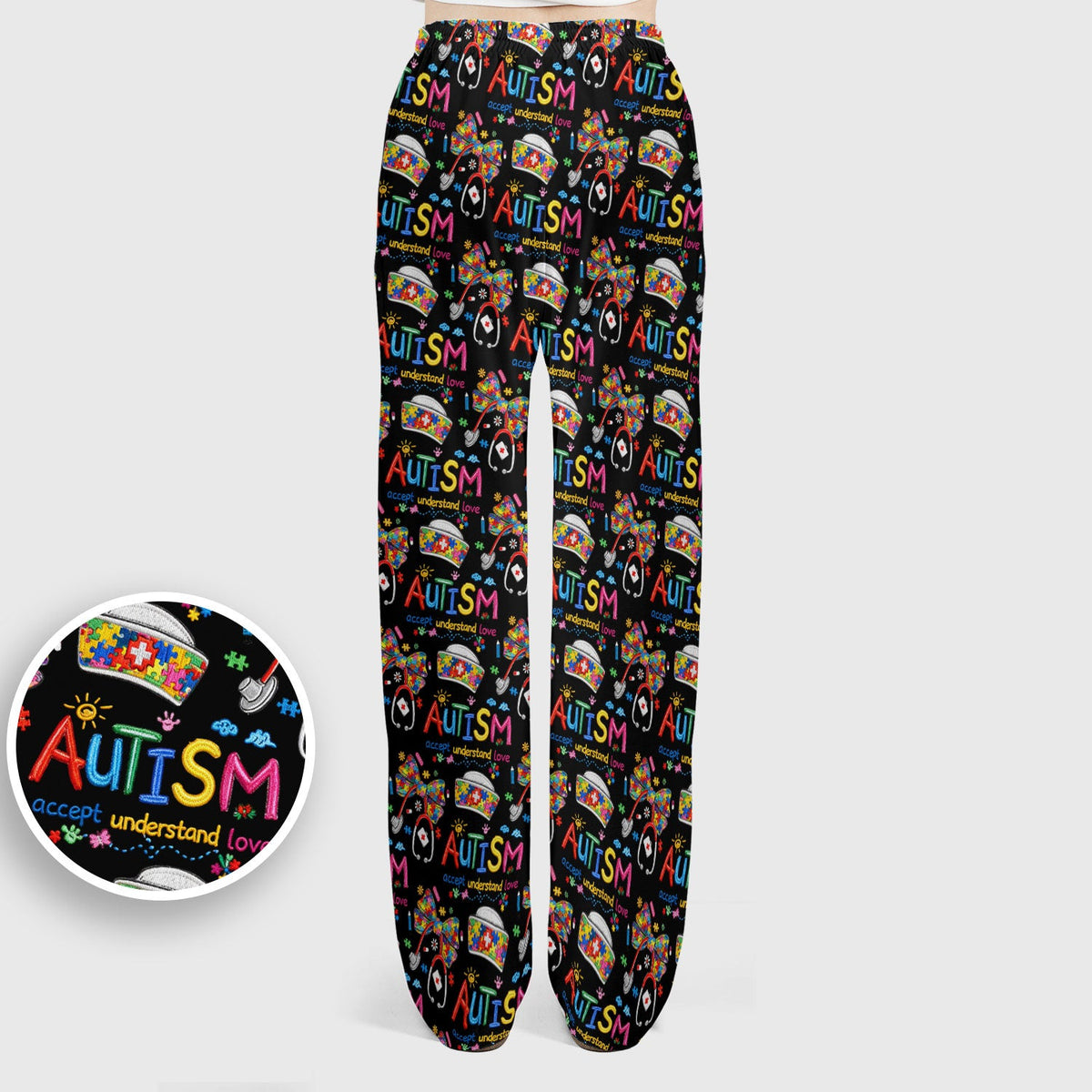 Autism Awareness Accept Understand Love Nurse Scrub Set