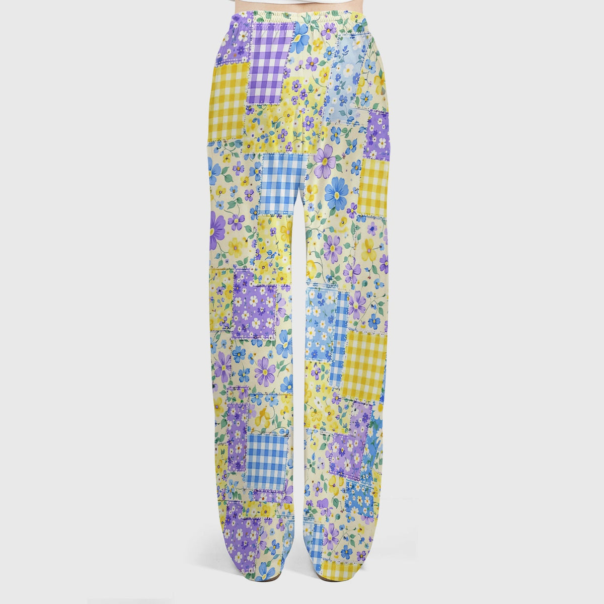Floral Patchwork Gingham Nurse Scrub Set
