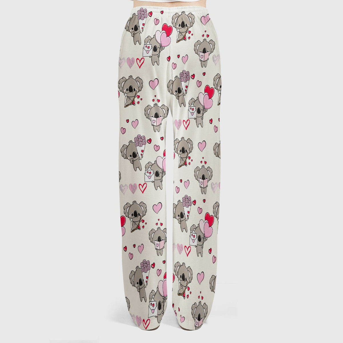 Valentine Koala Holding Flowers Nurse Scrub Set