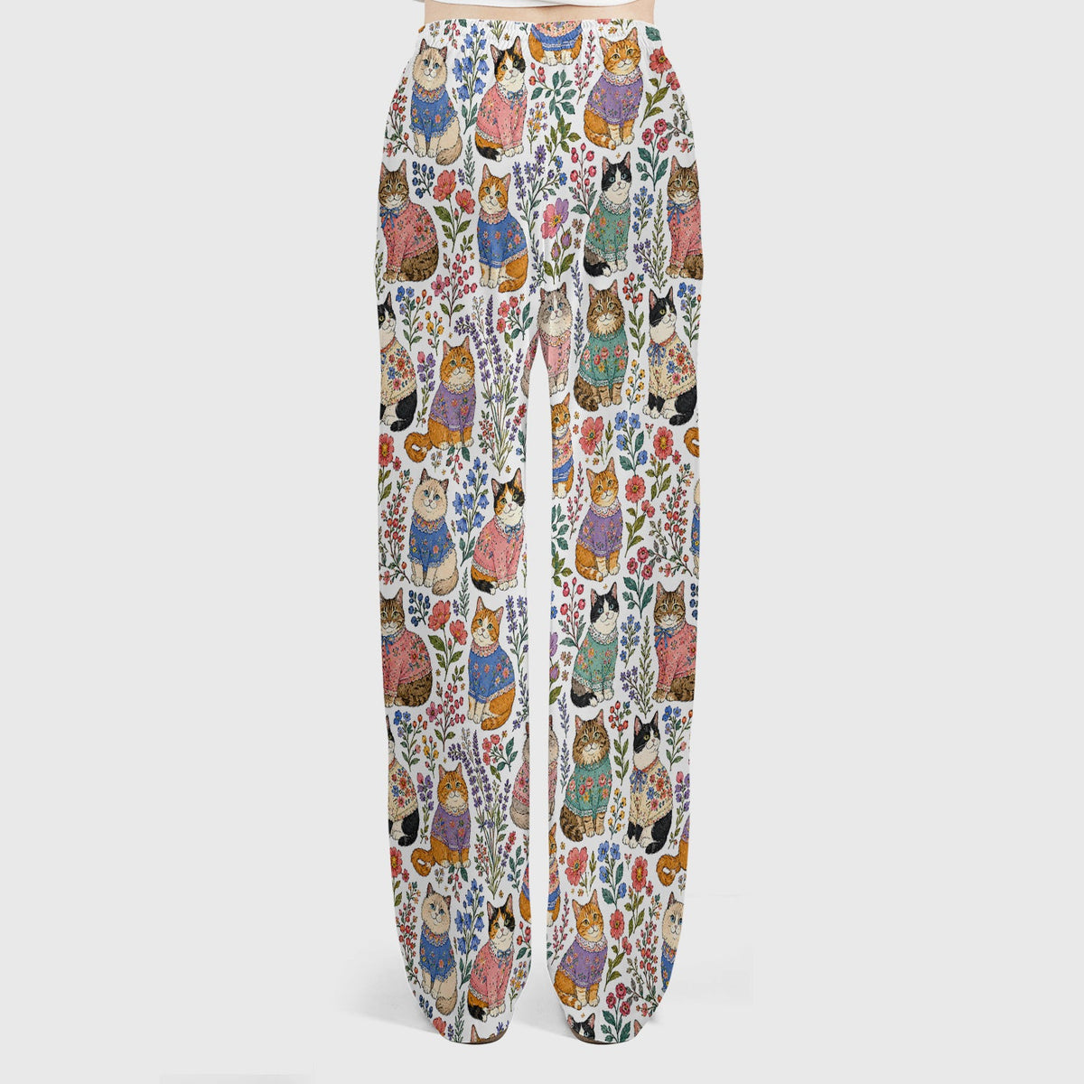 Floral Cat Nurse Scrub Set