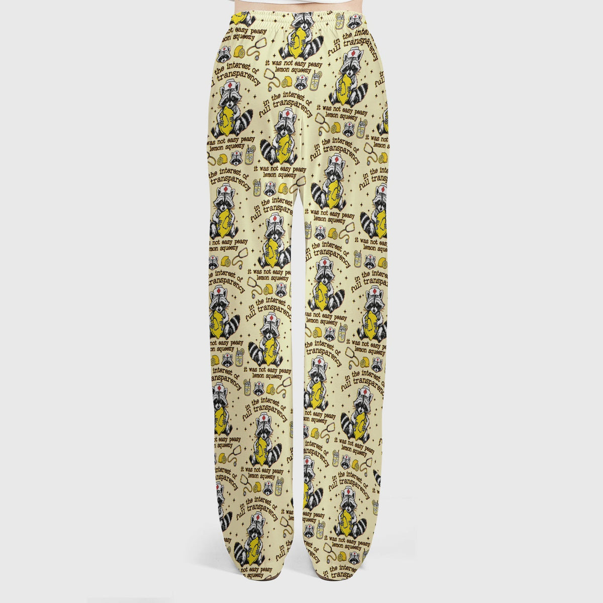 Raccoon Lemon Quote Nurse Scrub Set