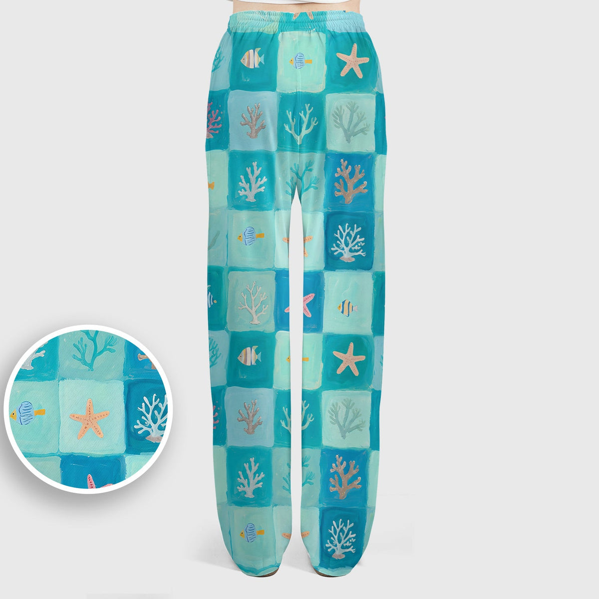 Ocean Coral Fish Starfish Nurse Scrub Set