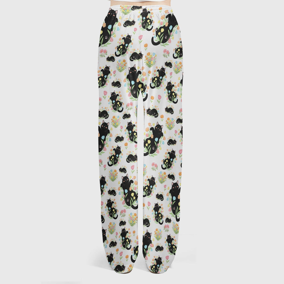 Cats Cute Poses Floral Nurse Scrub Set