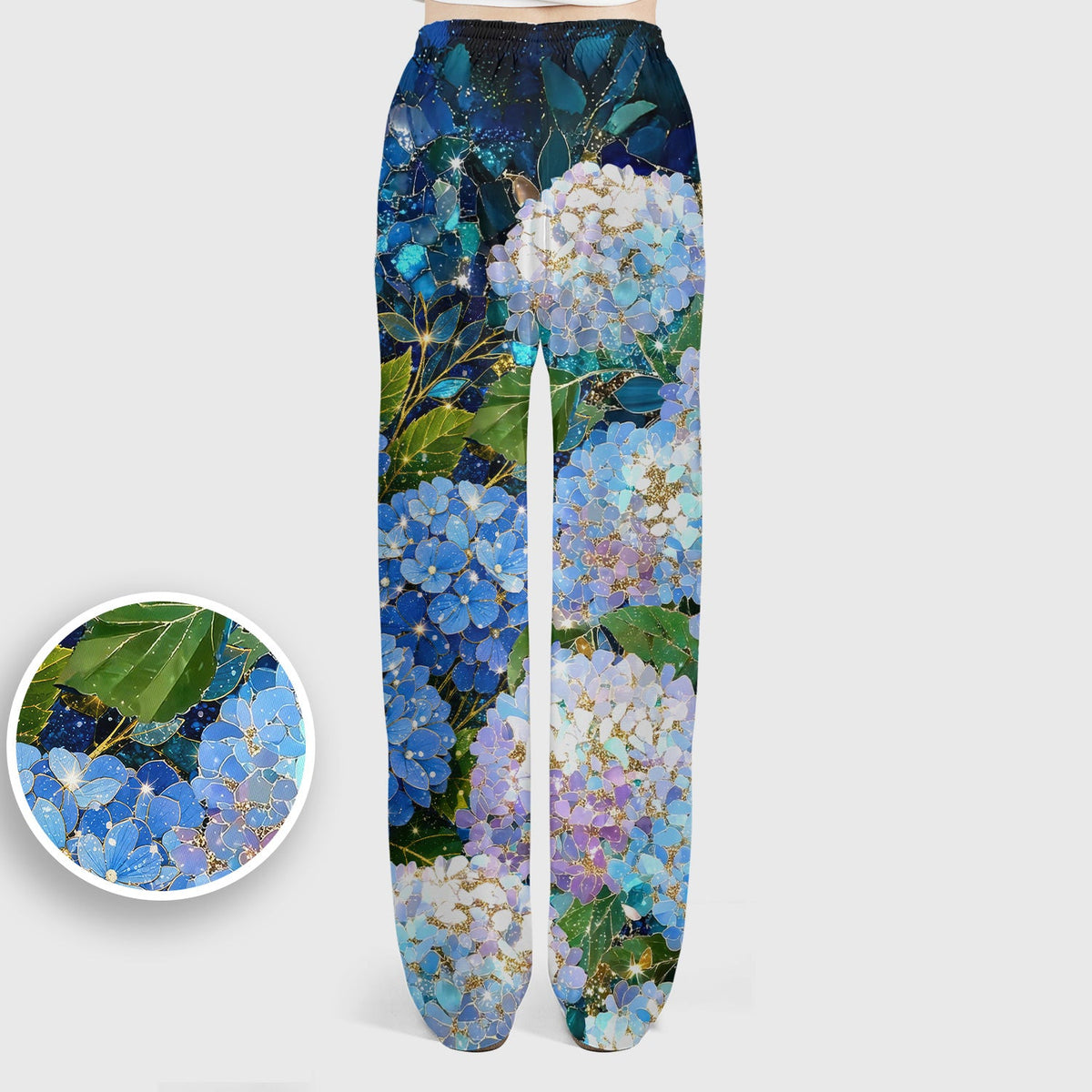 Blue Hydrangea Floral Nurse Scrub Set