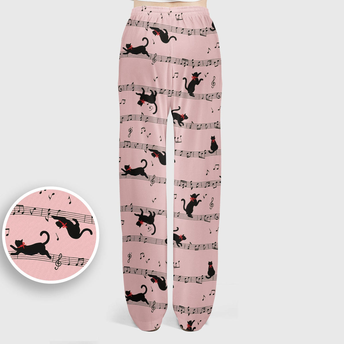 Dancing Black Cat Music Nurse Scrub Set