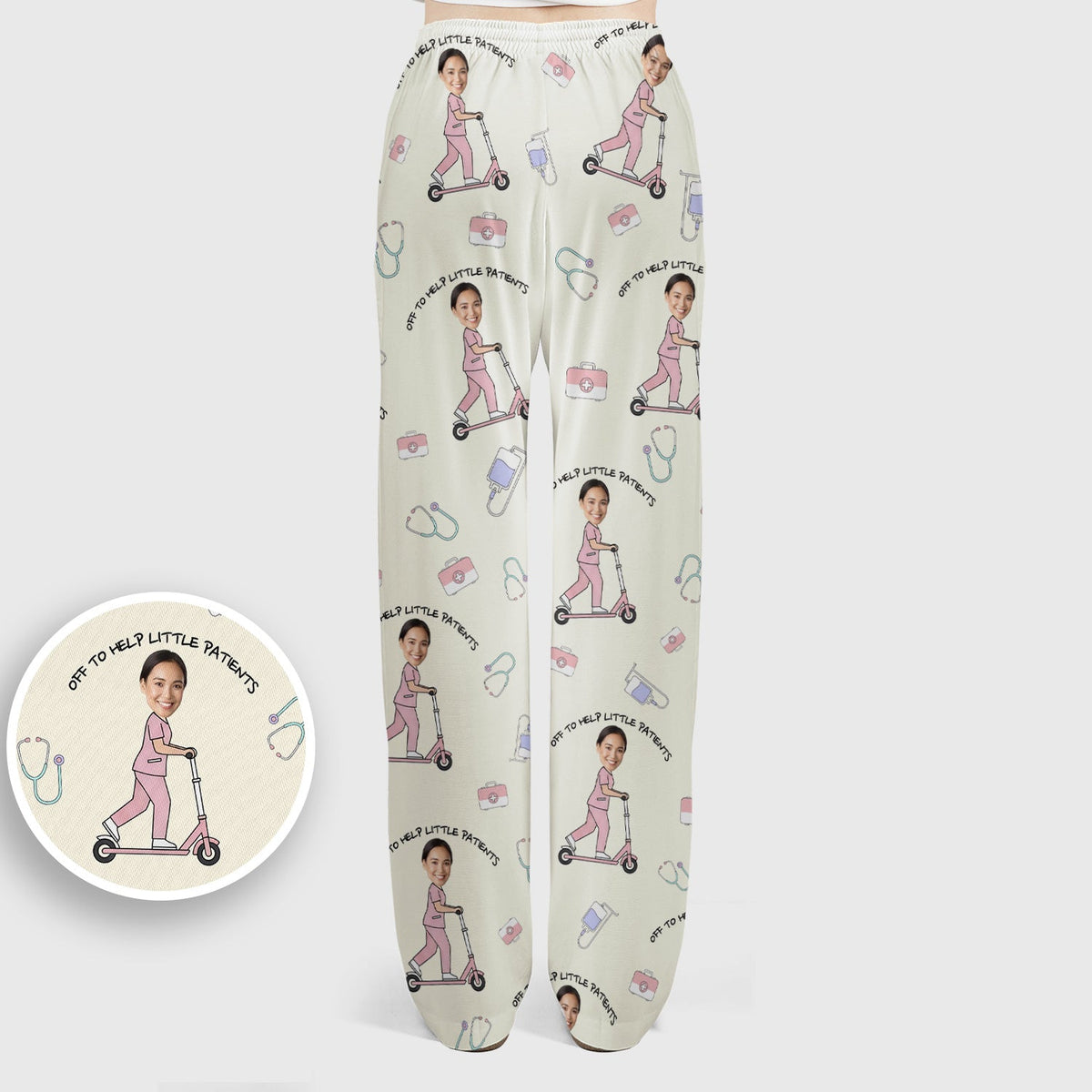 Personalized Pediatric Nurse Scooter Face Scrub Set