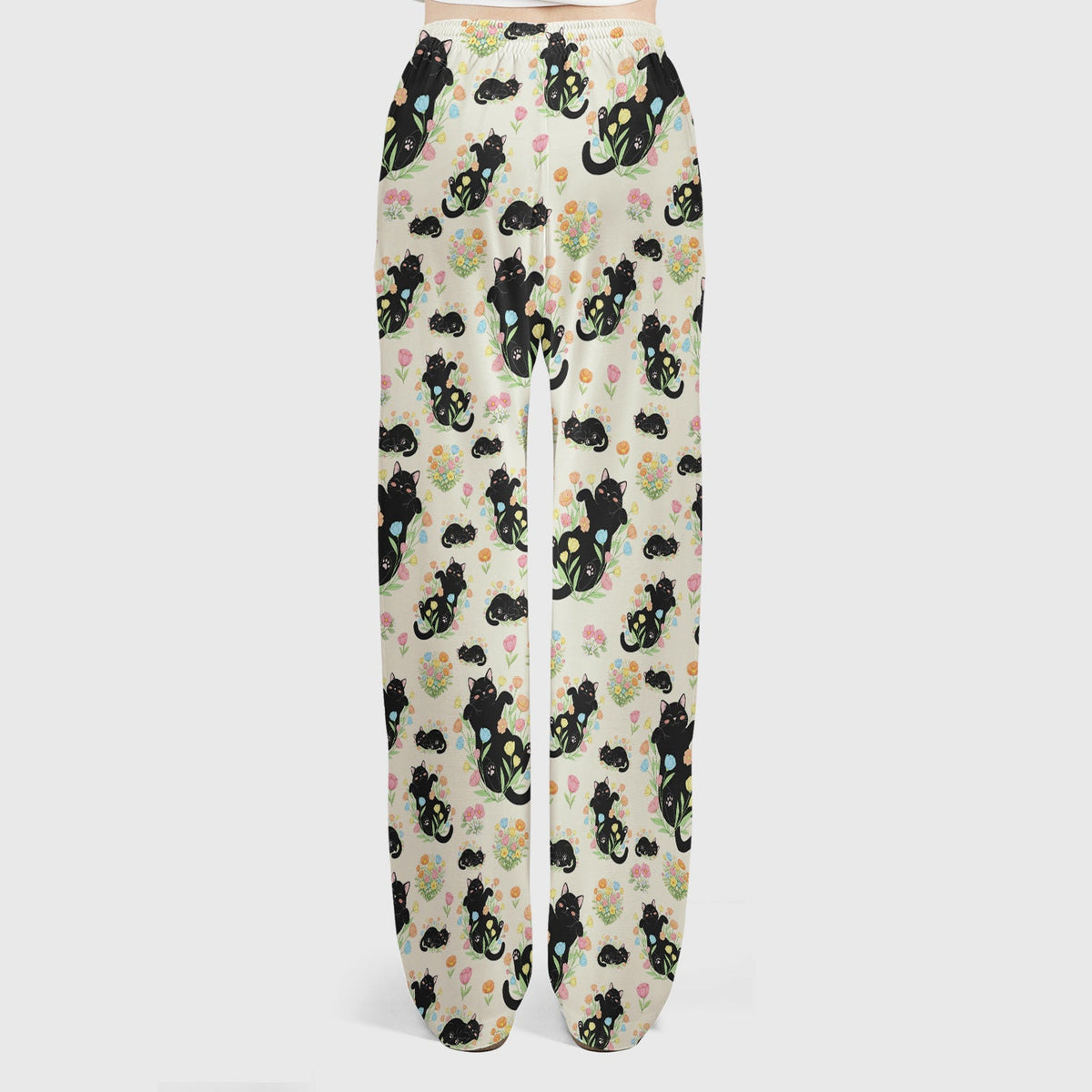 Cats Cute Poses Floral Nurse Scrub Set