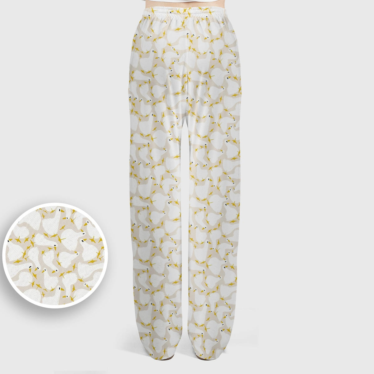 White Goose Yellow Star Nurse Scrub Set