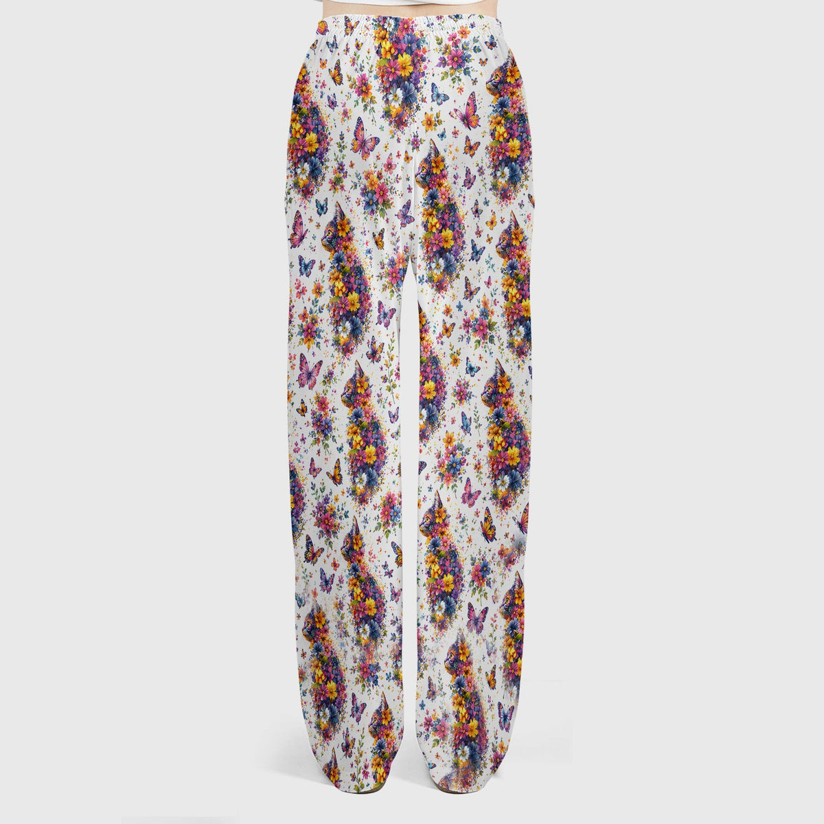 Floral Cat Butterfly Nurse Scrub Set